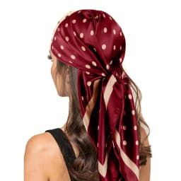 Luxury Dot Silk Scarf Female Square Bandana Hijabs Head Wraps for Women Fashion Foulard Shawls Female Neckerchief Summer
