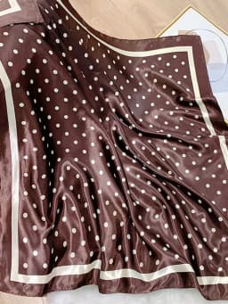 Luxury Dot Silk Scarf Female Square Bandana Hijabs Head Wraps for Women Fashion Foulard Shawls Female Neckerchief Summer
