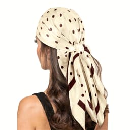 Luxury Dot Silk Scarf Female Square Bandana Hijabs Head Wraps for Women Fashion Foulard Shawls Female Neckerchief Summer