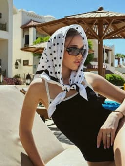 Luxury Dot Silk Scarf Female Square Bandana Hijabs Head Wraps for Women Fashion Foulard Shawls Female Neckerchief Summer