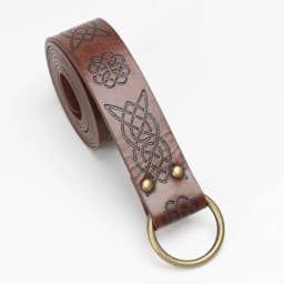 Medieval Belt Vegvisir Knight Waistband PU Leather Belt Retro Renaissance Knight Belt Leather Waistband for Men Women