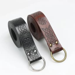 Medieval Belt Vegvisir Knight Waistband PU Leather Belt Retro Renaissance Knight Belt Leather Waistband for Men Women