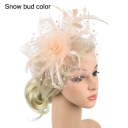 Hair Accessories Mesh Flower Hair Fascinators Wedding Feathers Hair Clip Fascinator Hat Tea Party Headband Alice Headband Clip