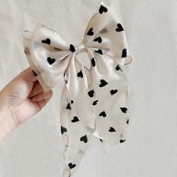 1Pcs Black Polka Dot Organza Bow Hair Clip Women's Fluffy Ribbon Hairgrip French Headdress Sweet Cute Hair Accessories HairPins