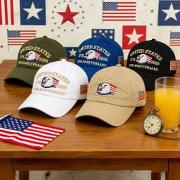 ABLECAP 250th Anniversary Hat USA Patriotic Baseball Caps Eagle Embroidered Baseball Hats for Men Women 250 Year Anniversary Cap