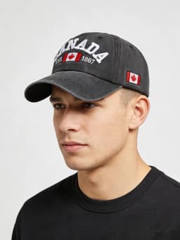 1 Unisex Outdoor Embroidered CANADA Baseball Cap - Adjustable, Sun-Protective & Casual, Ideal for Spring & Autumn Travel