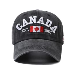 1 Unisex Outdoor Embroidered CANADA Baseball Cap - Adjustable, Sun-Protective & Casual, Ideal for Spring & Autumn Travel