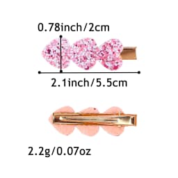 8/16pcs Glitter Heart Hair Clips Girls Women Valentine's Day Sweet Heart Barrettes Clips Hairpins for Kids Hair Accessories