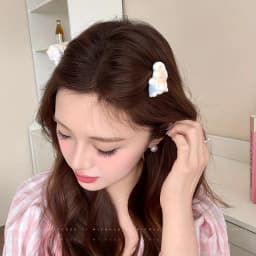 2pcs Cute Playful Kitten Eating Fish Plush Hair Clip Girl Heart Hair Clip Side Ducks Clip Cartoon Fashion Hair Accessories Girl