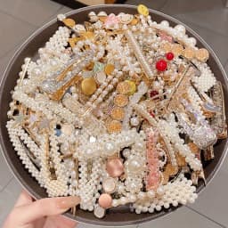 10pcs Sweet Style Pearl Hair Clip Elegant Plastic Shaped Korean Fashion Elements Solid Color Duck Billed Buckle Suitable Women