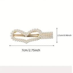 10pcs Sweet Style Pearl Hair Clip Elegant Plastic Shaped Korean Fashion Elements Solid Color Duck Billed Buckle Suitable Women