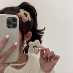 4pcs Plush Star Hairpins Autumn Winter Soft Cute BB Clips Side Bangs Sweet Girl Hollow Hairpin Trendy Accessory