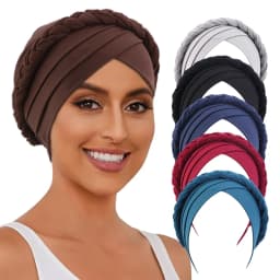 Women Muslim Braid Elastic Turban Hijab Headwrap Chemo Headscarf Hair Cover Wrap Islamic Headwear
