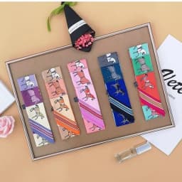 2025 New Fashion War Horse Women Silk Ribbon Scarf Handbag Handle Wrap Bag Ribbon Scarf Women Girls Head Hair Wrist Ribbon Bag