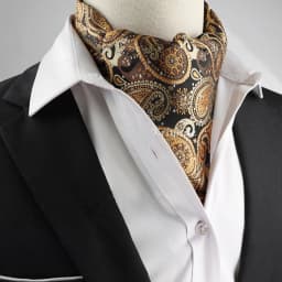 New Design Men's Ascot Scarf Necktie Fashion Paisley Dot Red Yellow Grey Cravat Business Meeting Gentleman Collar Accessory Gift