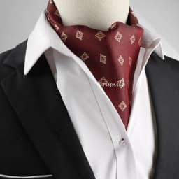 New Design Men's Ascot Scarf Necktie Fashion Paisley Dot Red Yellow Grey Cravat Business Meeting Gentleman Collar Accessory Gift