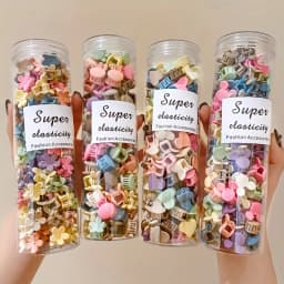 20/30/50 Sets of mini Hair Clips, Cute Plastic Flower-Shaped Hair Accessories, Pure Color Braids, Suitable for Teenagers, Cute