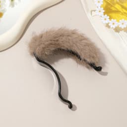 AWAYTR Simulated Plush Twist Hair Clips Acrylic Hairpin Korean Style Vintage Hairgrip for Women Elegant Hair Accessories