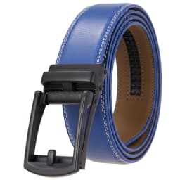 Unisex Click Belts for Men Luxury Brand Designer Fashion Automatic Buckle Genuine Leather Men's Belt Male Jeans Waist Strap Blue