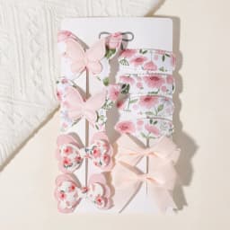 10/11Pcs 2Styles Girls Butterfly Hair Clips BB Clips Handmade Barrettes Kids Newyear Atmosphere Gifts Hair Accessories for Baby