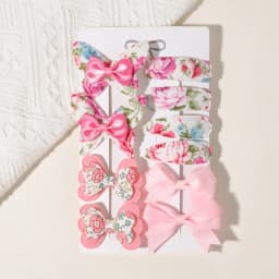 10/11Pcs 2Styles Girls Butterfly Hair Clips BB Clips Handmade Barrettes Kids Newyear Atmosphere Gifts Hair Accessories for Baby