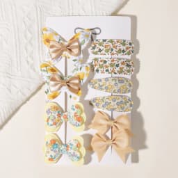 10/11Pcs 2Styles Girls Butterfly Hair Clips BB Clips Handmade Barrettes Kids Newyear Atmosphere Gifts Hair Accessories for Baby