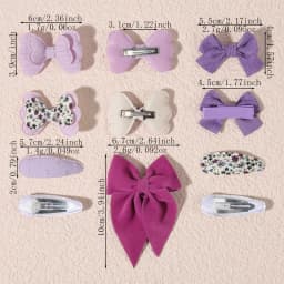 10/11Pcs 2Styles Girls Butterfly Hair Clips BB Clips Handmade Barrettes Kids Newyear Atmosphere Gifts Hair Accessories for Baby