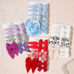 10/11Pcs 2Styles Girls Butterfly Hair Clips BB Clips Handmade Barrettes Kids Newyear Atmosphere Gifts Hair Accessories for Baby