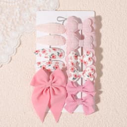 10/11Pcs 2Styles Girls Butterfly Hair Clips BB Clips Handmade Barrettes Kids Newyear Atmosphere Gifts Hair Accessories for Baby