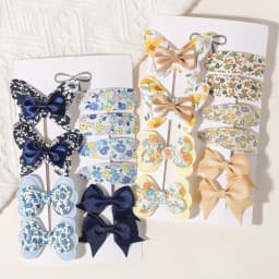 10/11Pcs 2Styles Girls Butterfly Hair Clips BB Clips Handmade Barrettes Kids Newyear Atmosphere Gifts Hair Accessories for Baby