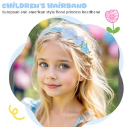 1Pcs Children Butterfly Headband Lace Flower Headpiece for Girls Daily/party Cute Hair Accessories,available in Multiple Colors