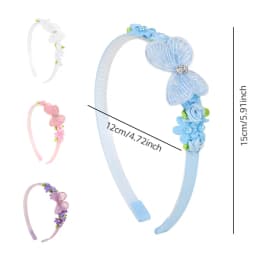 1Pcs Children Butterfly Headband Lace Flower Headpiece for Girls Daily/party Cute Hair Accessories,available in Multiple Colors