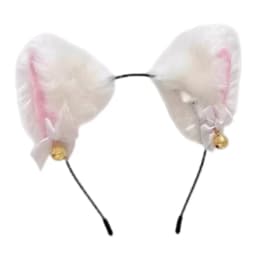 Plush Cat Ear Headband for Women, Cute and Quirky Cat Headwear, Hairpin with Bell, Collar Accessory, Children's Hair Accessory