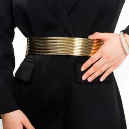 Fashion Gold Women Waist Belt Bright Long Waist Corset Belts Silver Thin Elastic Cummerbunds Party