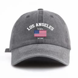 1pc LOS ANGELES Print Washed Baseball Cap for Adults,Minimalist Retro Style Casual Soft Adjustable Dad Hat,Perfect As Gift