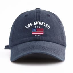 1pc LOS ANGELES Print Washed Baseball Cap for Adults,Minimalist Retro Style Casual Soft Adjustable Dad Hat,Perfect As Gift