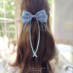 Vintage Beige Hair Bow Clip Trend Long Ribbon Hairpins Barrettes Headwear For Women Girls Accessories Wedding Jewelry Hair Ties