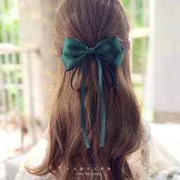 Vintage Beige Hair Bow Clip Trend Long Ribbon Hairpins Barrettes Headwear For Women Girls Accessories Wedding Jewelry Hair Ties