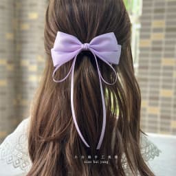 Vintage Beige Hair Bow Clip Trend Long Ribbon Hairpins Barrettes Headwear For Women Girls Accessories Wedding Jewelry Hair Ties