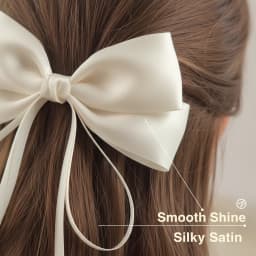 Vintage Beige Hair Bow Clip Trend Long Ribbon Hairpins Barrettes Headwear For Women Girls Accessories Wedding Jewelry Hair Ties