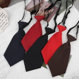 20cm Short Tie Women Kids Solid Red Black JK DK Ties Casul Shirt Accessories Bowknot Lazy-tie Girls Boys Small Necktie Cravat