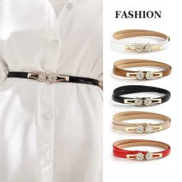 Ladies' Waist Belt, Buckle, Flower Diamond, Fine Suit Belt, Skirt, Sweater, Coat, Waist Cinching, Light Luxury Waist Chain