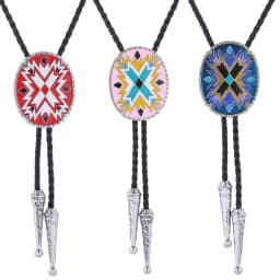 American Western Totem Bolo Tie Collar Rope Shirt Accessory Authentic Native American Style Men's Fashion Jewelry