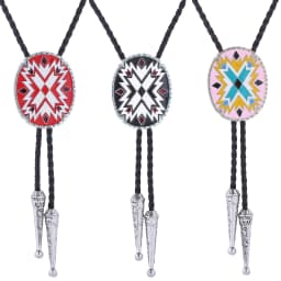 American Western Totem Bolo Tie Collar Rope Shirt Accessory Authentic Native American Style Men's Fashion Jewelry