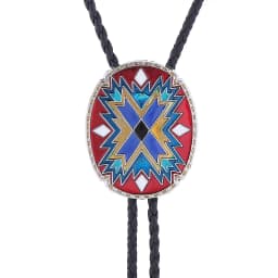 American Western Totem Bolo Tie Collar Rope Shirt Accessory Authentic Native American Style Men's Fashion Jewelry