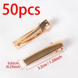 50PCS Single Prong Alligator Hair Clips Duckbill Hair Clip for Jewelry Making Hairpins Base Makeup Clips Hairpin DIY Accessories