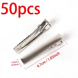 50PCS Single Prong Alligator Hair Clips Duckbill Hair Clip for Jewelry Making Hairpins Base Makeup Clips Hairpin DIY Accessories