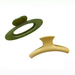 2Pcs Sweet Korean Yellow Cross Ellipse Geometric Shark Hair Claw Ponytail Holding Gripper Trendy Girls Daily Hair Accessories