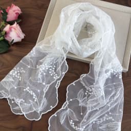 Retro-inspired solid-color lace embroidered scarf Versatile decorative neck scarf Multi-functional long headscarf Sheer scarf