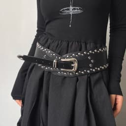 1 piece ladies' waist belt; sexy rivet wide belt for women; American Western heavy-duty design sense waistband; personal fashion